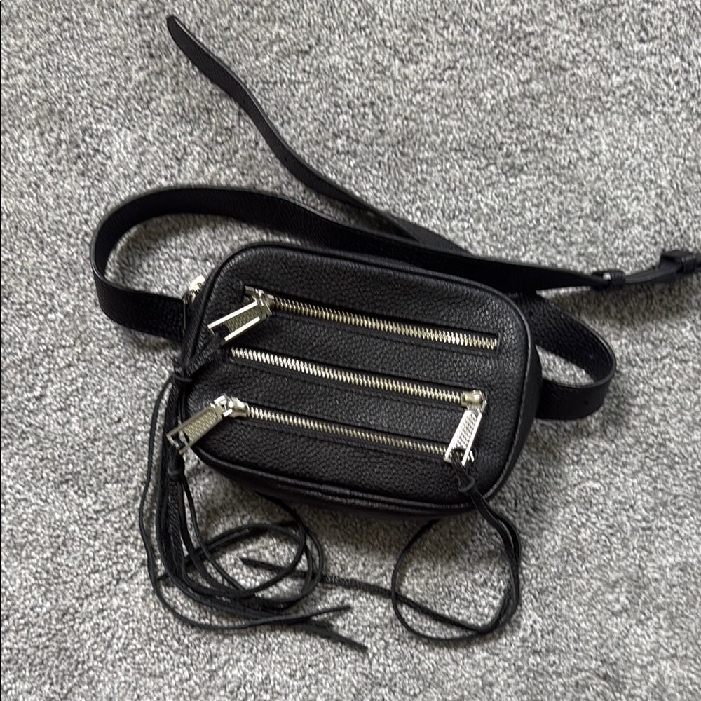 Rebecca Minkoff Black Crossbody Bag with Silver Hardware